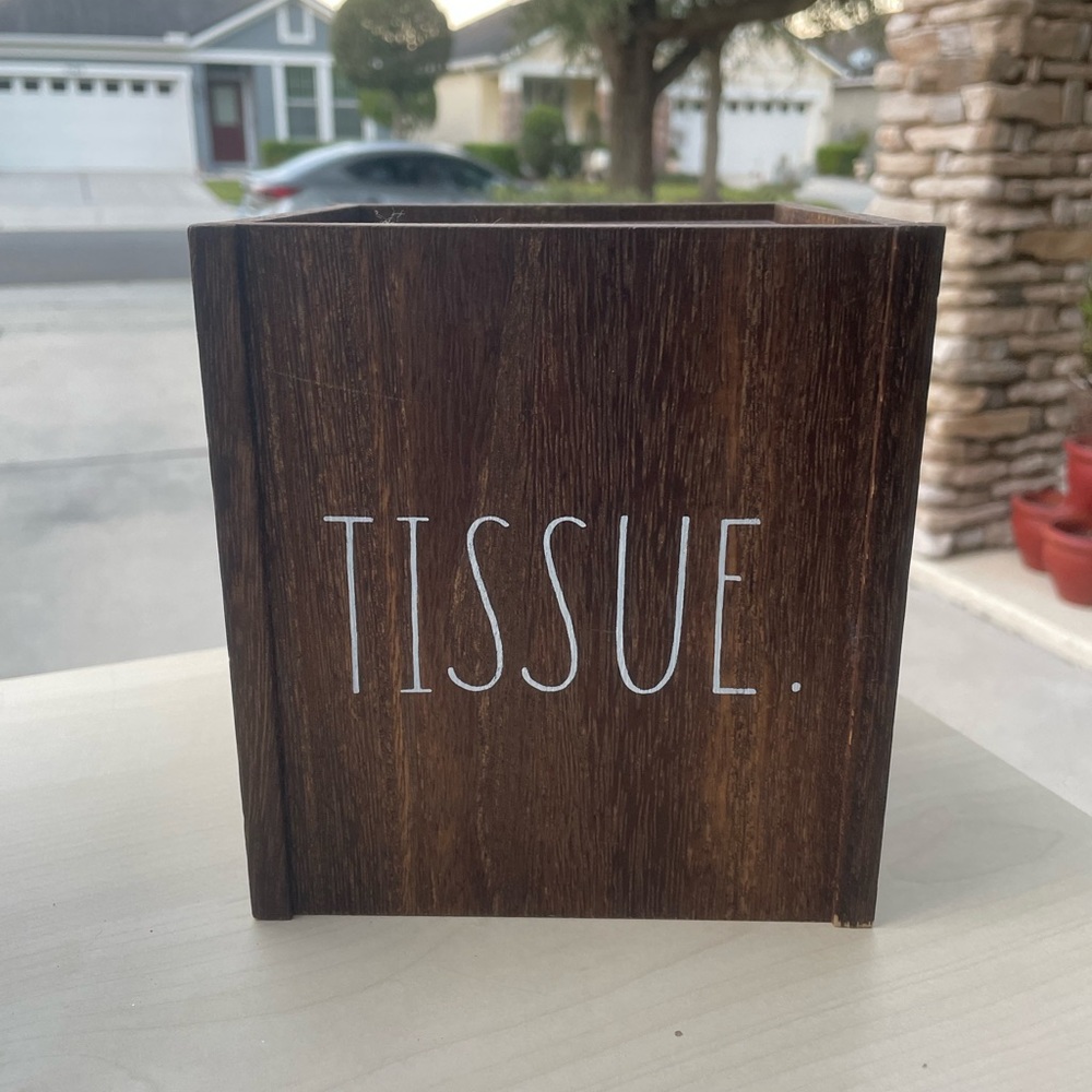 Rae Dunn Wood Tissue Box Holder